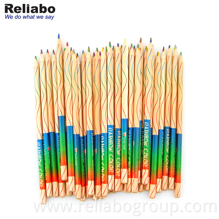 Cute Kawaii Wooden Colored Wood Pencil for Kid School Graffiti Drawing Painting